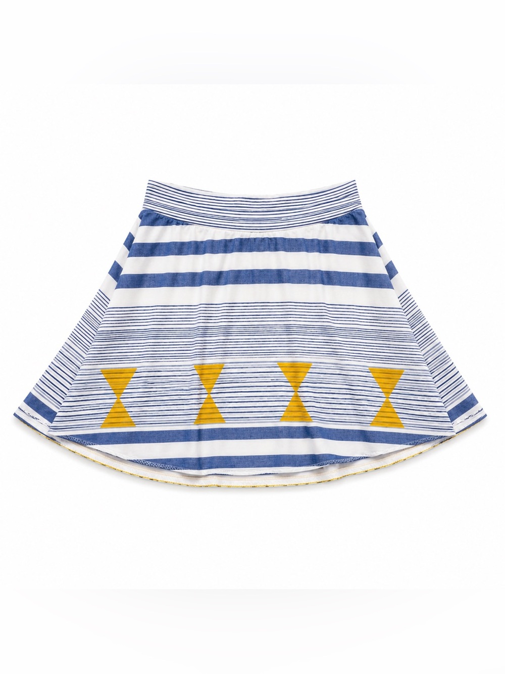 Anthropologie Plenty by Tracy Reese Blue White Stripe Cotton A Line Skirt M